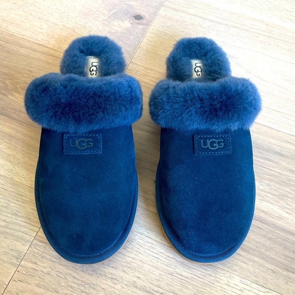 UGG CLUGGETTE SLIPPER NAVY WOMENS SIZE 8 - Picture 9 of 12